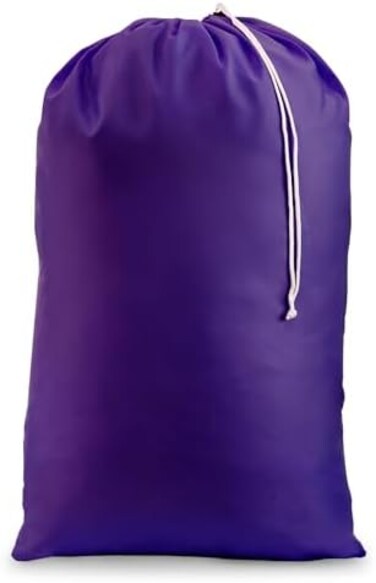 Handy Laundry (60Cm X 80Cm, Purple) - Nylon Laundry Bag - Purple, 22" X 32" - Sturdy Rip And Tear Resistant Nylon Material With Drawstring Closure. Ideal Machine Washable Nylon Laundry Bags For Colleg