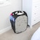 Smart Design Deluxe Mesh Pop Up Square Laundry Hamper w/Side Pocket &amp; Handles - VentilAir Fabric Collapsible Design - for Clothes &amp; Laundry - Home - (Holds 2 Loads) (14 x 23 Inch) [Black]