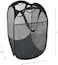 Smart Design Deluxe Mesh Pop Up Square Laundry Hamper w/Side Pocket &amp; Handles - VentilAir Fabric Collapsible Design - for Clothes &amp; Laundry - Home - (Holds 2 Loads) (14 x 23 Inch) [Black]