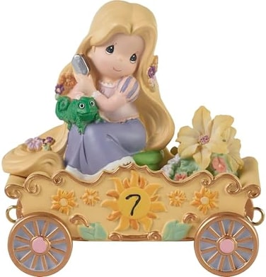 Precious Moments, Disney Showcase Collection, I'm In Heaven To Be Seven!, Disney Birthday Parade, Age 7, Resin Figurine, 114424, Mult-color