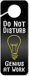 GRAPHICS &amp; MORE and Do Not Disturb Genius at Work Plastic Door Knob Hanger Sign