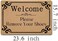 ZSL Indoor Outdoor Doormat Non Slip Door Mats Funny Welcome Front Door mat Personalized Design Kitchen Non Slip Entrance Shoe mat and Rugs (23.6 X 15.7 in) Welcome Please Remove Your Shoes