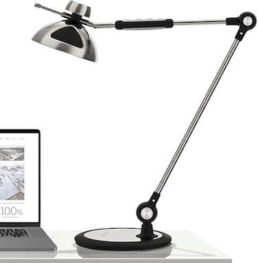 مصباح مكتبي OTUS LED مع تحكم بالإيماءات   مصباح مكتبي طويل بتصميم معماري مناسب للمكتب المنزلي، والدراسة، والقراءة   مصباح طاولة بذراع معدني متحرك، سطوع قابل للتعديل، 3 أوضاع إضاءة ملونة