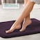Clara Clark Bath Mat Set &ndash; Memory Foam Bath Mat - Soft Bathroom Rug - Non Slip and Super Absorbent - Fast Drying Machine Washable Bath Mat Set of 2 20 x 32, 17 x 24, Purple Eggplant