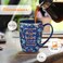 Christian Art Gifts Floral Navy Blue Ceramic Coffee Mug &ndash; 12 oz. Lead &amp; Cadmium-free Inspirational Scripture Coffee and Tea Mug for Men and Women with Bible Verse: The Desire Of Your Heart &ndash;Psalm 20:4
