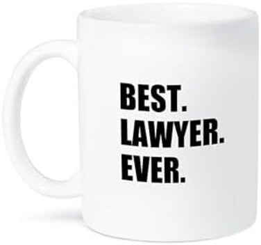3dRose mug_179778_2 Best Lawyer Ever - Fun Job Pride Gift For Worlds Greatest Law Worker Ceramic Mug, 15 oz