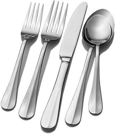 Pfaltzgraff Everyday Simplicity 53-Piece Stainless Steel Flatware Set, Service for 8