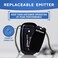 AirTamer Advanced Personal Air Purifier Replacement Negative Ion Emitter Covers - Made for AirTamer Model A315 (Black, 2-pack)
