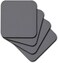 3dRose cst_159862_2 Dark Grey-Charcoal Steel Gray-Plain Simple One Single Solid Color-Modern Contemporary-Soft Coasters, Set of 8