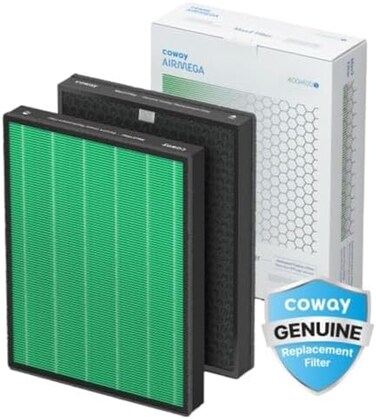 AIRMEGA Coway Airmega 400/400S Air Purifier Replacement Filter Set, Max 2 Green True HEPA and Active Carbon Filter, AP-2015-FP