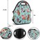 Violet Mist Neoprene Lunch Bag Tote Reusable Insulated Waterproof School Picnic Carrying Lunchbox Container Organizer For Men, Women, Adults, Kids, Girls, Boys（Tribal Zoo）