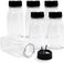RoyalHouse - 6 PACK - 9.5 Oz with Black Cap - Plastic Spice Jars Bottles Containers � Perfect for Storing Spice, Herbs and Powders � Lined Cap - Safe Plastic � PET - BPA free - Made in the USA�