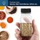 RoyalHouse - 6 PACK - 9.5 Oz with Black Cap - Plastic Spice Jars Bottles Containers � Perfect for Storing Spice, Herbs and Powders � Lined Cap - Safe Plastic � PET - BPA free - Made in the USA�