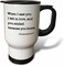 3dRose tm_171935_1" When I Saw You I Fell in Love and You Smiled Because You Knew" Travel Mug, 14 oz, Multicolor