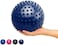 كرة بيلاتس صغيرة من URBNFit (مدلك أزرق، 23 سم) - كرة تمارين صغيرة لليوغا، والبيلاتس، والبار، والعلاج الطبيعي، وتمارين التمدد، وتمارين تقوية عضلات الجذع - تتضمن دليل تمارين كرة التوازن
