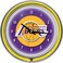 Trademark Global Los Angeles Lakers NBA Chrome Double Ring Neon Clock