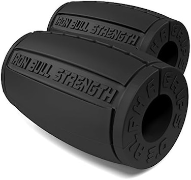 مقابض Iron Bull Strength Alpha Grips 3.0 - أداة تقوية عضلات الذراع القصوى - أفضل محول للدمبل والباربل السميك