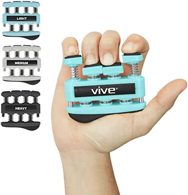 Vive Finger Strengthener Guitar Digit Exerciser Hand Grip Workout Equip T For Musician Rock Climbing And Therapy Master Gripper Exercise Tool Forearm Muscle Strengthening Kit