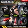 BLITZU Bike Lights Set &ndash; Gator 450 LED USB-C Rechargeable Headlight &amp; Rear Taillight with Front and Back Bike Reflectors &ndash; Bicycle Accessories for Night Riding, Men &amp; Kids