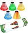 ZHENAN LED Badminton Shuttlecocks Lighting Birdies Shuttlecock Glow in The Dark Badminton for Indoor Outdoor Sports Activities