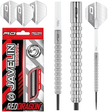 RED DRAGON Javelin Series Profi Dartpfeile Steeldarts Set mit Flights und Sch&auml;fte