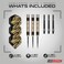 RED DRAGON Golden Eye 32g Tungsten Darts Set with Flights and Stems