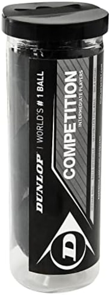 Dunlop Competition Squash Ball, Single Yellow Dot