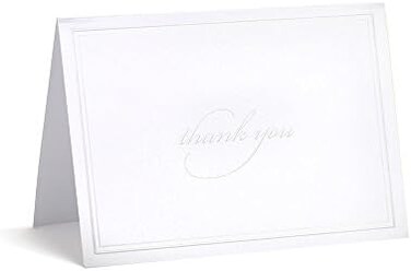 بطاقات Gartner Studios شكر لك ، أبيض لؤلؤي ، 50-count (61506)