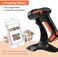 Tera Pro (Extreme Performance) Industrial 1D 2D QR Barcode Scanner Wireless Bar Code Reader 2.4G Wireless 2500mAh Compatible with Bluetooth Drop Resistant for Windows Mac Android iOS Model 8100 Orange