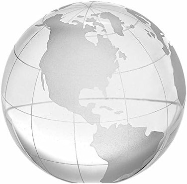 Amlong Crystal 3 inch Globe Paperweight with Gift Box