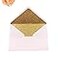 lucky star 25 PCS A7 Pearlescent Gold Glitter Envelope,5.35 x 7.7 inches, Perfect for 5x7 Wedding Invitation Cards,Greeting Invite (Pearl ivory+Gold glitter)