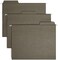 Smead 100% Recycled FasTab Hanging File Folder, 1/3-Cut Built-In Tab, Letter Size, Standard Green, 20 per Box (64037)
