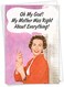بطاقة معايدة عيد الأم PMD17 Talk Bubbles Singles 1 Mother's Day Card & Vele (SKU:0100)
