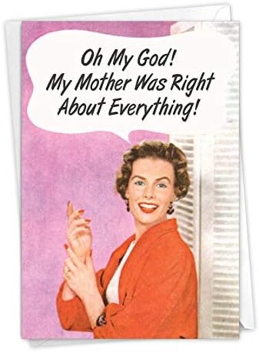 بطاقة معايدة عيد الأم PMD17 Talk Bubbles Singles 1 Mother's Day Card & Vele (SKU:0100)