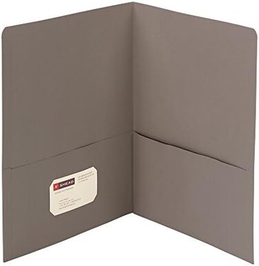 حافظة طعام ثقيلة بجيبين من سميد بحجم الحروف، رمادي، 25 لكل صندوق (87856)