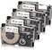 Absonic Compatible Label Tape Replacement for Casio XR-18WE for CW-L300 KL-120 KL-430 KL-750 KL-780 KL-2000 KL-7000 KL-7200 KL-8100 KL-P1000 EZ Printer (3/4" x 26', 18mm x 8m, Black on White) 4-Pack