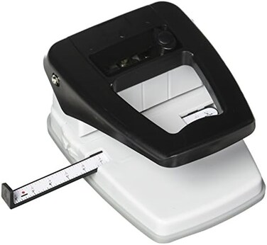 Baumgartens Slot Punch, 3 In 1, 5"x6"x4", 18 Sheet Capacity, Black/Ivory (BAU80200) Category: Paper Punches