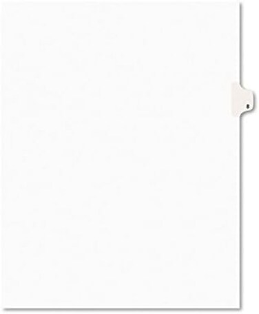 Avery-Style Legal Side Tab Divider, Title: 8, Letter, White, 25/Pack