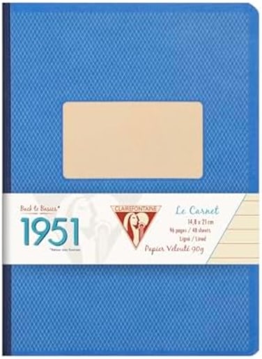 مجموعة كاليفورتاين 195946C 1951 العودة إلى الأساسيات ظهر قماش أسود- A5 14.8 × 21 سم - 192 صفحة مسطرة - 90 جرام ورق أبيض - غطاء بطاقة حبيبي