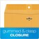 Quality Park 8-3/4 x 11-1/2 Clasp Envelopes, Clasp and Gummed Closures for Storing or Mailing, Extra Heavy-Duty 32 lb Kraft Paper, 100 per Box (QUA37787), Light Brown