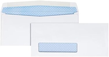 Quality Park 21012 Quality Park Security Window Check Envelopes, Contemporary Seam, White, 500/Bx