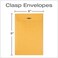 Quality Park 6" x 9" Clasp Envelopes, Brown Kraft, Gummed Flap, 100/Box (QUA37755)