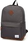 VASCHY Men's Backpack, Women's Waterproof School Bag, Boy Girl Computer 15.6 Inch Vintage for School, College, Work, Travel, Leisure