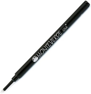 Monteverde Ceramic Rollerball Refill for Capped Rollerball Pens, Black, 6 Pack (G233BK)