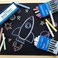 BAZIC Products B Colored (12 Pcs) + White (12 Pcs) Chalk + Premium Chalkboard Eraser Bundle, Non-Toxic Kids Art Office Classroom Store Home, 1-Pack (2402)
