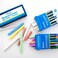 BAZIC Products B Colored (12 Pcs) + White (12 Pcs) Chalk + Premium Chalkboard Eraser Bundle, Non-Toxic Kids Art Office Classroom Store Home, 1-Pack (2402)