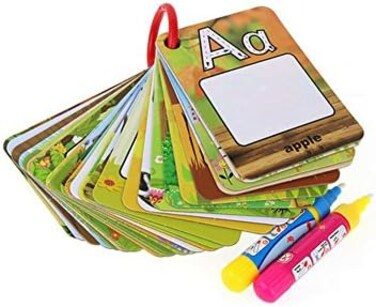 كول بلاي 26 بطاقة رسم مائية بحروف ابجدية من A-Z، لوحة رسم للاطفال، بطاقة تلوين للاطفال، ألعاب تعليمية للأطفال