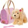 Pucci Pups by Battat &ndash; Cocker Spaniel Stuffed Puppy with Pink and Gold Dotted Stuffed Animal Bag, Pucci Pups Glam Gold &amp; C. Spaniel, ST8342Z