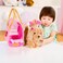 Pucci Pups by Battat &ndash; Cocker Spaniel Stuffed Puppy with Pink and Gold Dotted Stuffed Animal Bag, Pucci Pups Glam Gold &amp; C. Spaniel, ST8342Z