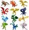 ValeforToy Dragon Toys,12 Piece Assorted Realistic Looking Dragon Figure,4 Inch Mini Dragons Sets with Gift Box, Non-Toxic Safety Materials ABS Vinyl Plastic Dragon,Party Favors Toy for Boys Kids